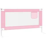 vidaXL Kleinkind-Bettschutzgitter Rosa 150x25 cm Stoff