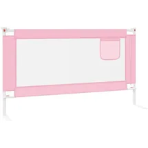vidaXL Kleinkind-Bettschutzgitter Rosa 150x25 cm Stoff