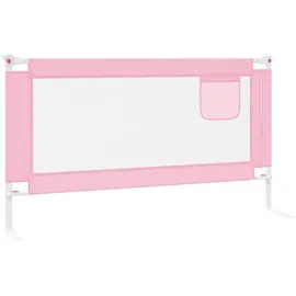 vidaXL Kleinkind-Bettschutzgitter Rosa 150x25 cm Stoff