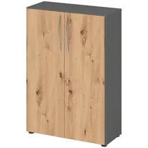 bümö Aktenschrank 80 x 35 x 114,4 cm grau