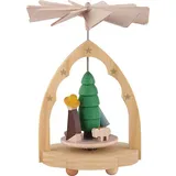 Richard Glässer 01706 Pyramide, Holz, Natur, 8 x 8 x 11 cm