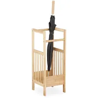 Relaxdays Schirmständer Bambus 64 x 25 x 26,5 cm braun