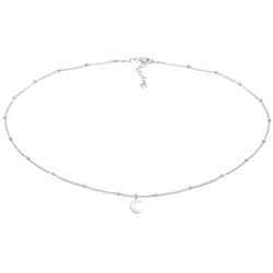 Elli Choker Kugelkette Halbmond Astro 925 Silber Ketten   Damen