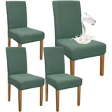 Stuhlhussen Wasserdicht Stretch Esszimmer 4er Set Matcha Grün