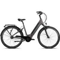 Saxonette E-Bike SAXONETTE "Optimum Plus" E-Bikes Gr. 50 cm, 28 Zoll (71,12 cm), silberfarben E-Bikes Pedelec, E-Bike für Damen u. Herren, Cityrad, integr. Rahmenschloss