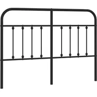 vidaXL Ersatz-Kopfteil Metall Schwarz 140 cm