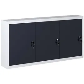 vidaXL Wand-Werkzeugschrank Industriedesign Metall Grau und Schwarz