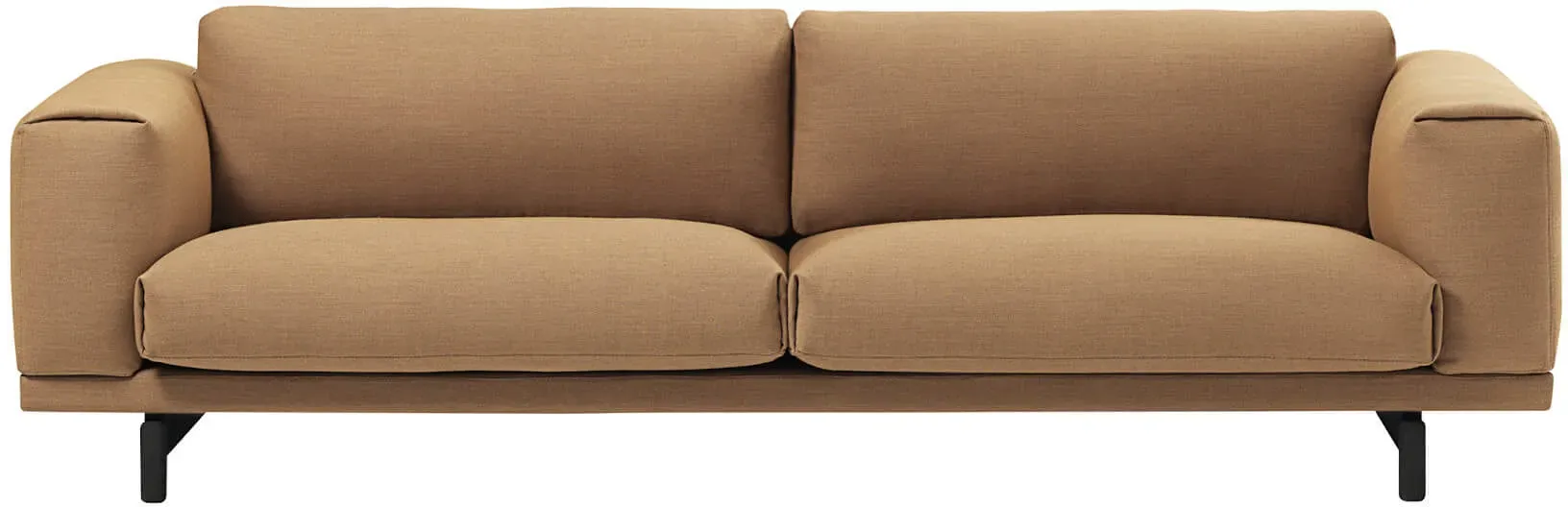 Muuto Rest Sofa 3-Sitzer, fiord 451 / schwarz