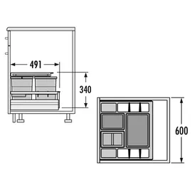 HAILO Separato K 600 34 l Hellgrau