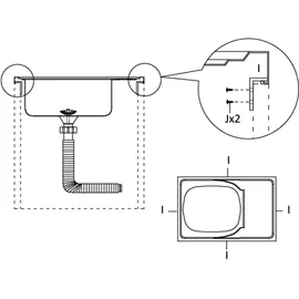 vidaXL Spüle mit Abtropffläche Set Silbern 800x500x155 mm Edelstahl - vidaXL
