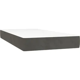 vidaXL Boxspringbett 90 x 200 cm Dunkelgrau