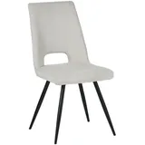 Boxxx Stuhl, Beige, Metall, Textil, Rundrohr, 46x92x61 cm, Stoffauswahl, Esszimmer, Stühle, Esszimmerstühle, Vierfußstühle
