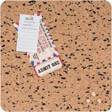 Bi-Office Eco Rahmenlose Korktafel, 30x30 cm, Doppelseitiger Kork und Kork Mit Schwarzem EVA, Quadratisch, Rahmenlos