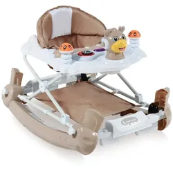 Bertoni Lauflernhilfe und Wippe Bambi 3 in 1 höhenverstellbar, Musik, Licht beige