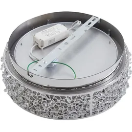 LUCANDE LED-Deckenleuchte Felias, chromfarben, Glas, Ø 35 cm