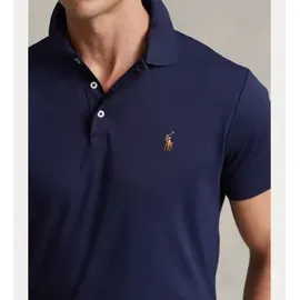 Ralph Lauren Polo Ralph Lauren für Herren. 710713130006 Maßgeschneidertes Slim Fit Poloshirt aus weicher navyfarbener Baumwolle (M), Lässig, Kurzarm, Mar