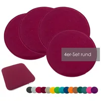 Heimtexland ® 4er Pack Sitzkissen Filz Stuhlkissen Bodenkissen Polster