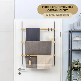 ELUNO Tür-Hängeregal Handtuchhalter Grau