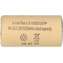 XCell Akku Sub-C 1,2V / 1500mAh 1500SCK Pappmantel