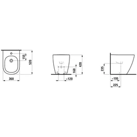 Laufen LUA Bidet, H8320810003021,
