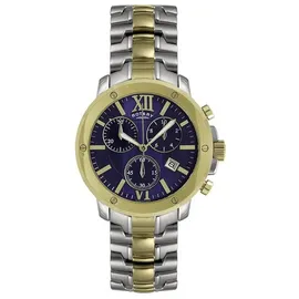 Rotary Quarz Chrono Edelstahl bicolor 40 mm GB02838/05