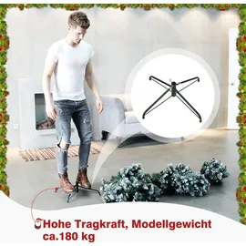 Yorbay Künstlicher Weihnachtsbaum Tannenbaum mit Ständer für Weihnachten-Dekoration (Weihnachtsbaum mit Schnee, 180cm)