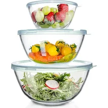 luxuskollektion Rührschüssel Set transparent 4,2 l / 2,5 l / 1 l 3-teilig
