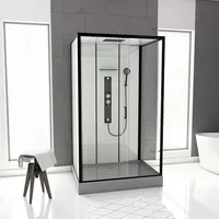 Aurlane Komplettdusche Indus  (115 x 90 x 215 cm, Anthrazit/Silbergrau)