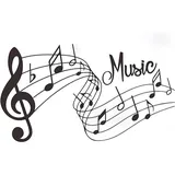 CREATCABIN Musik-Wandaufkleber,Musiknoten-Wandaufkleber,Vinyl,Musiksymbole,Wanddekoration,Wandaufkleber,Wasserdicht,Heimdekoration,Kunst Für Heimwerker,Klassenzimmer,Schlafzimmer,Musikstudio,34x60cm