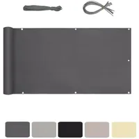 Sekey Balkonverkleidung 100 x 600 cm Anthrazit Polyester