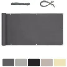 Sekey Balkonverkleidung 100 x 600 cm Anthrazit Polyester