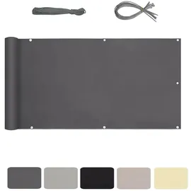 Sekey Balkonverkleidung 100 x 600 cm Anthrazit Polyester