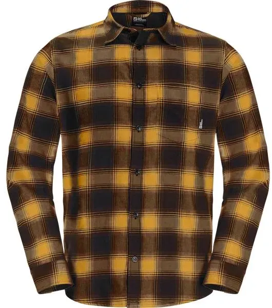 JACK WOLFSKIN Herren Hemd WANDERWEG SHIRT M, mustard, 3XL