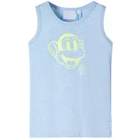 vidaXL Tanktop Kinder-Tanktop Hellblau Melange 116 blau