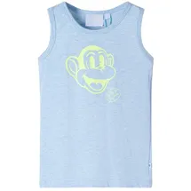 vidaXL Tanktop Kinder-Tanktop Hellblau Melange 116 blau