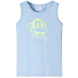 vidaXL Tanktop Kinder-Tanktop Hellblau Melange 116 blau