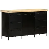 vidaXL Sideboard 140x38x76 cm Raues Mangoholz