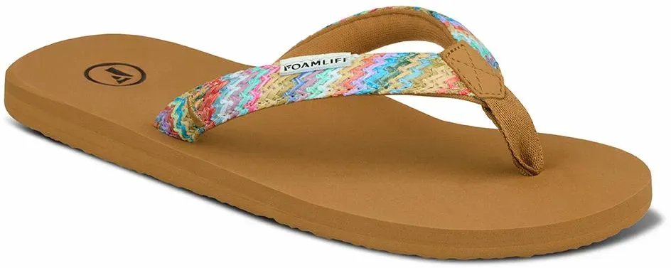 FoamLife Damen K Bay Zehentrenner - 40 - Latte Brown