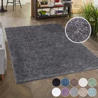 Carpet City Shaggy", grau Anthrazit B:160cm H:30mm L:230cm, Polypropylen,