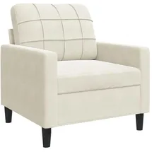 vidaXL Relaxsessel Samt 47,5 x 77,6 x 60 cm Creme