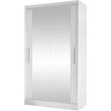 MIRJAN24 Schiebetürenschrank Costa VII, Kleiderschrank, Stilvoll Schlafzimmer Garderobenschrank (Farbe: Weiß) - Weiß