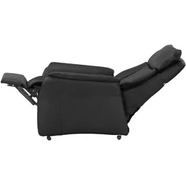 Hukla Relaxsessel Pascal Leder 77 x 115 x 90 cm Schwarz elektrisch, drehbar