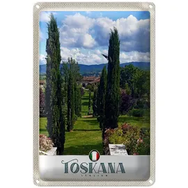 Roomando Blechschild Toskana | Italien | Nostalgie Deko | 12 cm x 18 cm