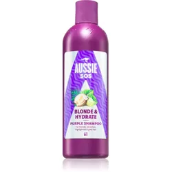 Aussie SOS Blonde & Hydrate Silbershampoo und Tönungsshampoo für blonde Haare 300 ml