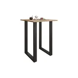 VCM Bartisch Xona Schwarz/Eiche ca.80x102x80cm