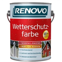 Renovo 2,5 Liter Wetterschutzfarbe Lichtgrau Nr.7035 10 Jahre Langzeitschutz