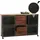 Mendler Werkstattwagen HWC-N28, Rollwagen, Rollen 4 Schubladen, 3D-Struktur Metall Holz 90x150x40cm schwarz, braun - Braun