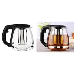 Haushalt International Glaskanne mit Edelstahl Filter 1,2L