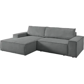 OTTO home Ecksofa Cord 2-Sitzer Grau