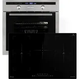 KKT KOLBE Küchentechnik Backofen und Induktionskochfeld SET8013IH77FZ - Schwarz